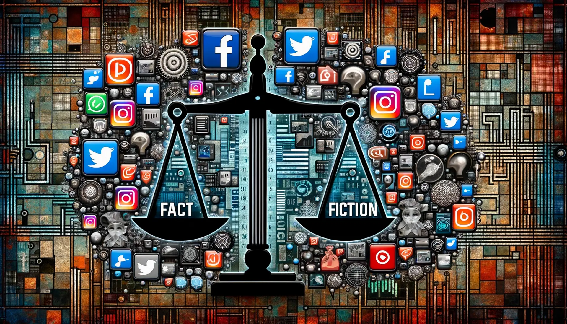 modern digital collage containing <a href=